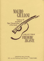【楽譜】ジュリアーニ：ジェネラーリの歌劇「ローマの酒宴」による変奏曲Op.102［ジガンテ編］