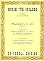 【楽譜】ジュリアーニ：ヘンデルの主題による変奏曲Op.107［シャイト校訂］