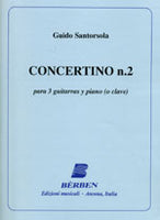 【楽譜】サントルソラ：3台のギターのための小協奏曲第2番（3G&Pf）