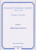 【楽譜】メルツ：ギター作品集9巻／3つの作品Op.65［ワインバーグ校訂］