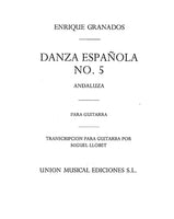 【楽譜】グラナドス：スペイン舞曲第5番「アンダルーサ」［リョベート編曲］