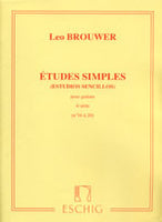 【楽譜】ブローウェル：シンプル・エチュード第4巻（No.16 〜 20）