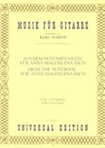 【楽譜】バッハ：アンナ・マグダレーナ・バッハの音楽帳より10曲（2G）［シャイト編曲］