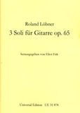 【楽譜】レブナー：3つのソロ［フィスク校訂］フィスクのケルン音楽大時代の同僚作曲家によるギター作品