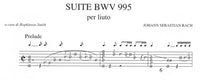 【楽譜】バッハ：リュート作品全集第1巻［ホプキンソン・スミス校訂］組曲BWV995のリュート・タブラチュア