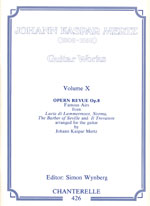 【楽譜】メルツ：ギター作品集10巻／オペラ・レビューOp.8［ワインバーグ校訂］