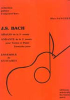 【楽譜】バッハ：アダージョ（2Gまたは3Gまたは4G）［サンチェス編曲］ヴァイオリン・ソナタ第5番より